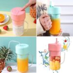 Rechargeable Fruit Blender with Straw