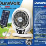 Duravolt 7 inches 3 in 1 rechargeable Solar fan