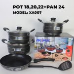 MAXIMUS NON STICK POT 18,20,22 POT & 24CM PAN (XA007)