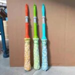 Microfiber stainless steel rod multiple colour mop