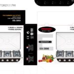 EUROSONIC 5 FACE TABLE TOP GAS BURNER WITH COVER