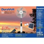 DURAVOLT 16" 3 IN 1 RECHARGEABLE STANDING FAN WITH BULB AND PANEL