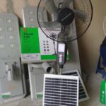 JD 16 INCHES RECHARGEABLE SOLAR FAN WITH LED LIGHT