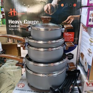 Honhey 16pieces Heavy Gauge Cookware Set {Non Stick}