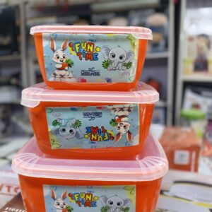 Fun time 3pcs square container set