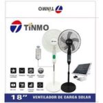 18 INCHES TINMO RECHARGEABLE STANDING FAN WITH PANEL , BULBS AND REMOTE
