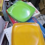 SET OF SQUARE FLAT UNBREAKABLE PLATE (6PCS)