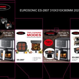 2 IN 1 EUROSONIC 7L AIR FRYER/GRILLER