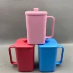 Square cup with cover (3pcs)
