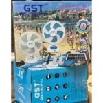 GST 12INCHES TABLE FAN WITH BULBS AND PANEL