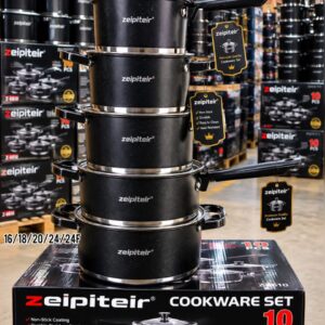 ZEIPLTEIR 6610 10PCS STAINLESS STEEL COOKWARE SET