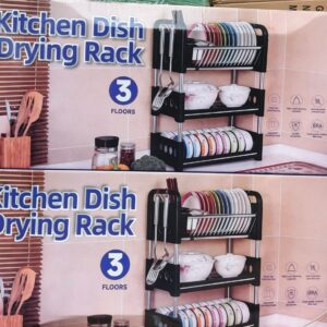 3 STEPS KITCHEN DISH DRYING RACK
