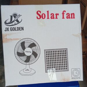 JX GOLDEN 12 INCHES RECHARGEABLE SOLAR FAN