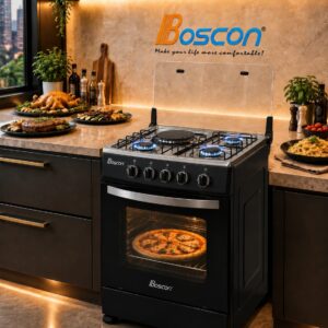 BOSCON 3GAS + 1 ELECTRIC STANDING GAS COOKER WITH OVEN